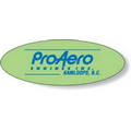 Fluorescent Green Flexo-Printed Stock Oval Roll Label (1.5"x4")